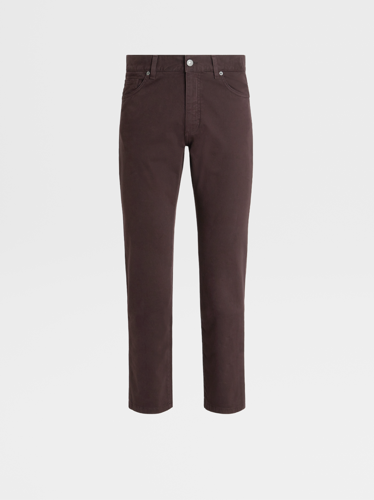 Dark Burgundy Stretch Cotton Roccia Pants